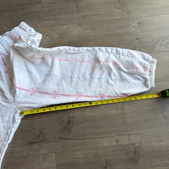 EUC Ivy City Co pink & blue bow sweatpants - size XL - Picture 2 of 4